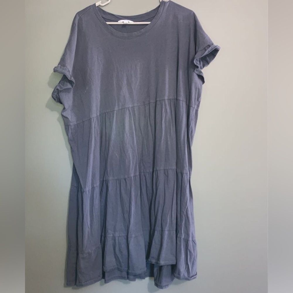 Blue tiered dress